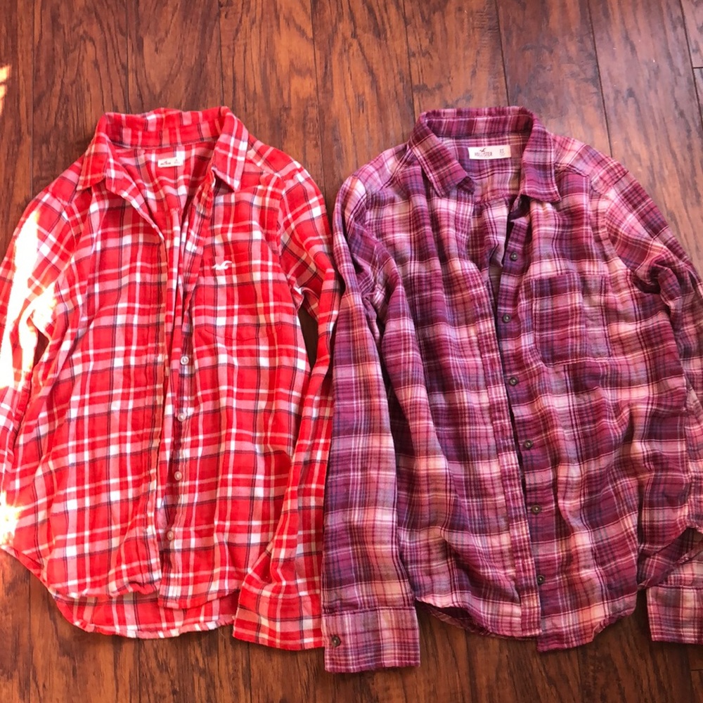 Bundle of 2 Hollister flannels